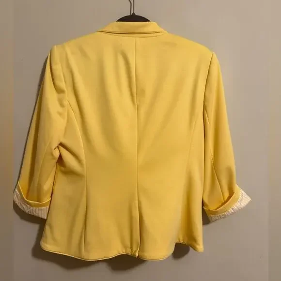 The Limited Yellow Blazer Jacket Size L - Picture 10 of 11
